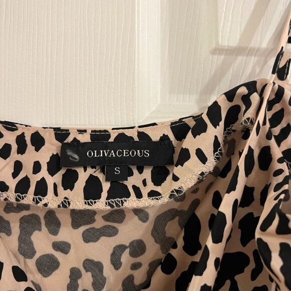 Leopard Print Mini Slip Dress Cowl Neck Size Small - Picture 4 of 5